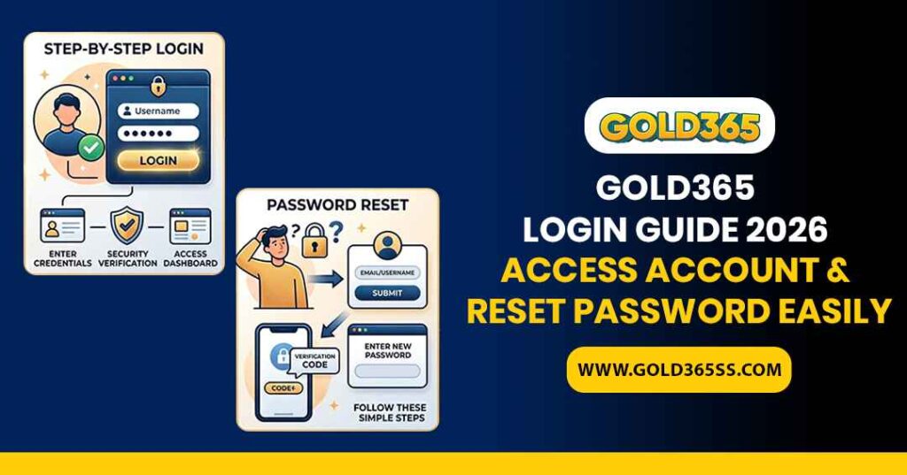 Gold365 login guide 2026 showing secure account access, password reset steps and user-friendly login process for new users.