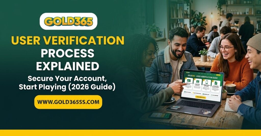 User completing the Gold365 verification process with secure account access, identity confirmation, and beginner-friendly guidance.