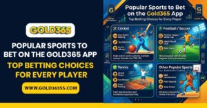 Popular sports betting options on the Gold365 app including cricket, football, tennis, basketball, and horse racing explained.